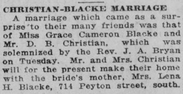 Grace Cameron Blacke-D.B. Christian